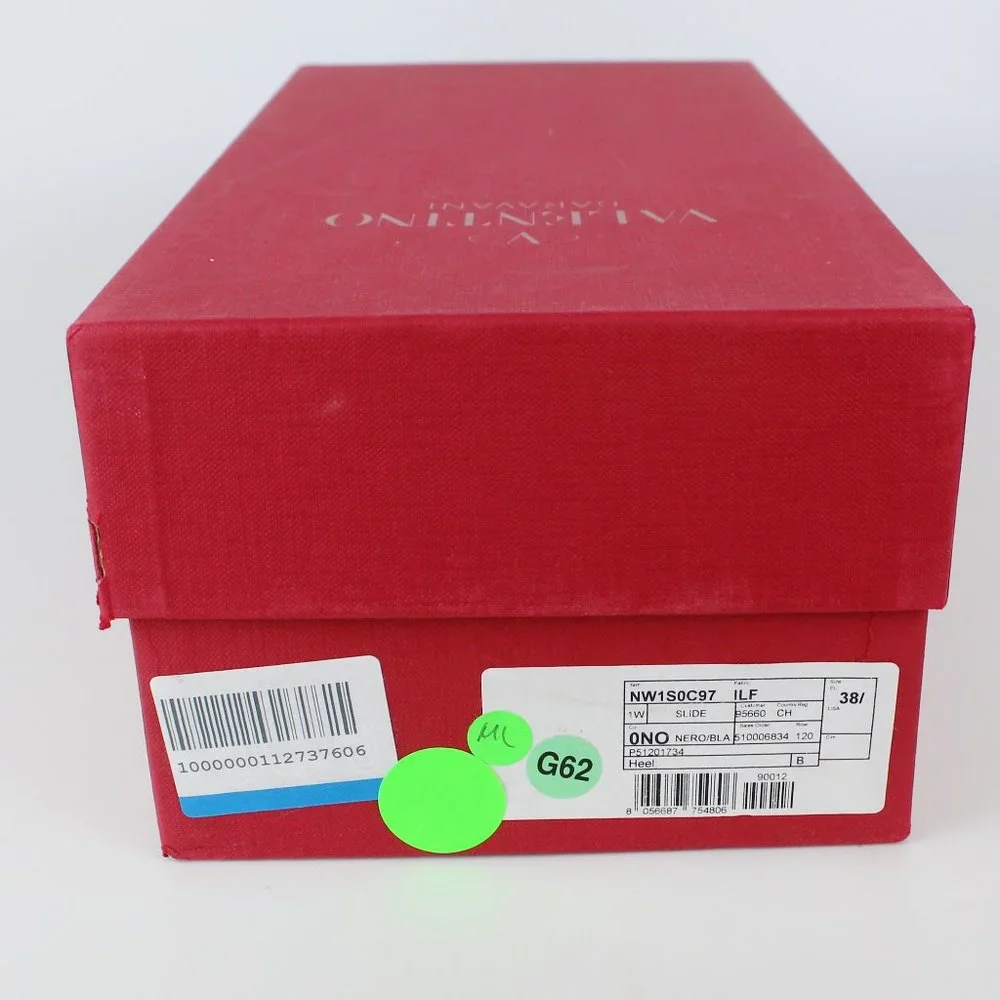NEW VALENTINO GARAVANI Chain Slide Sandal, Black, EU 38.5 - Picture 16 of 16